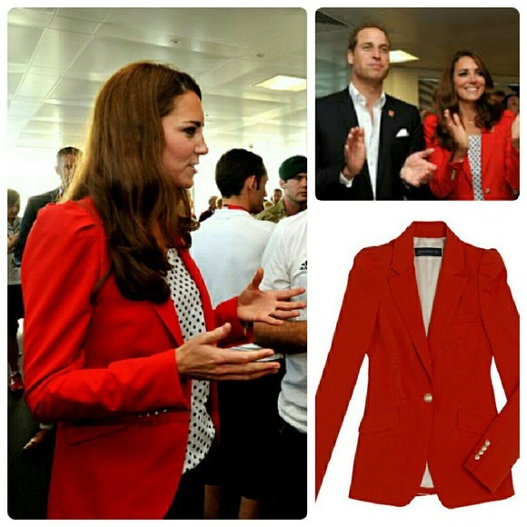 Zara Jackets & Blazers - SOLD - NWOT Zara Red Blazer/Kate Middleton